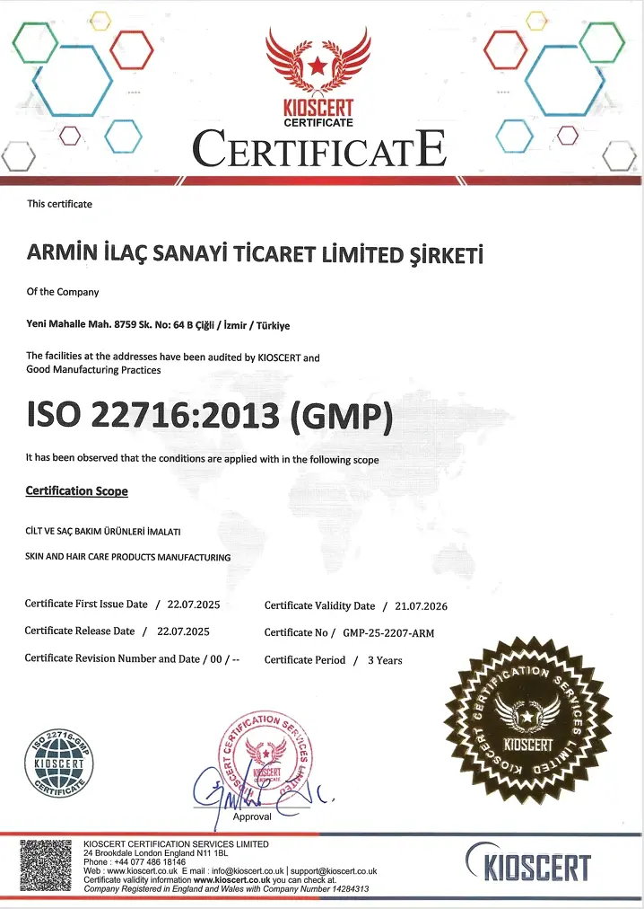 ISO 22716:2013 (GMP) Belgesi